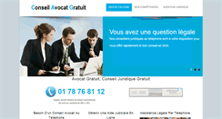 Desktop Screenshot of conseilavocatgratuit.com